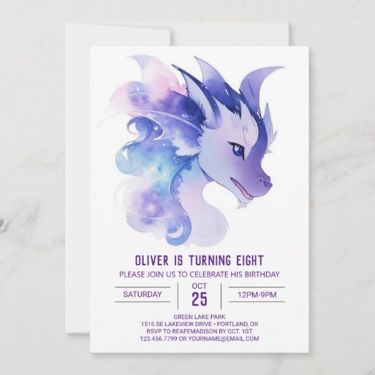 Mythisch avontuur onthuld: Dragon Verjaardag Kaart (Voorkant)