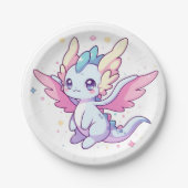 Mythisch Baby shower van de moderne draak Papieren Bordje (Voorkant)