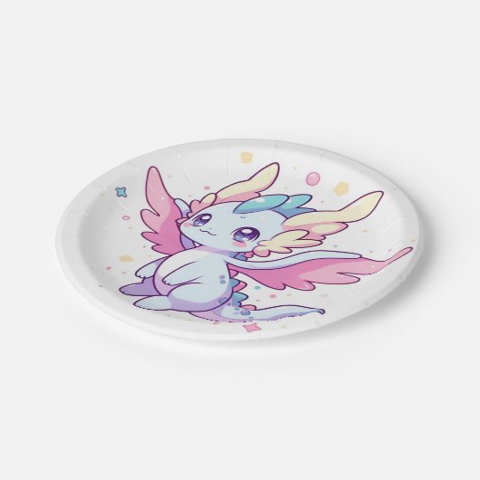 Mythisch Baby shower van de moderne draak Papieren Bordje (Gekanteld)