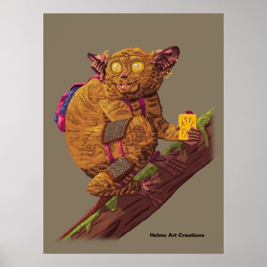 Mythisch Bosprimaat Fantasie Kunst Afbeelding Poster (Voorkant)