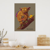 Mythisch Bosprimaat Fantasie Kunst Afbeelding Poster (Keuken)