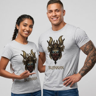 Mythisch Bujinkan Samurai Masker Glanzende Ogen T- T-shirt