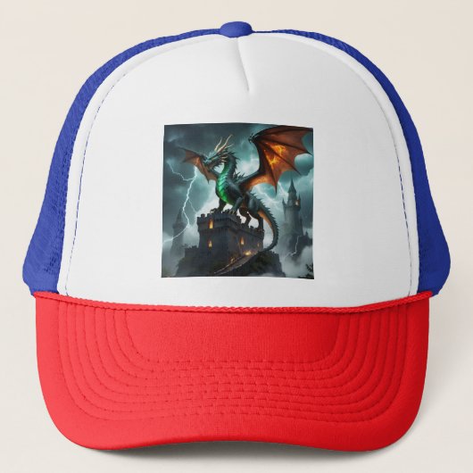 🦕🦖Mythisch Draakontwerp 🐉✨ Trucker Pet (Voorkant)