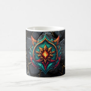 Mythisch Draken Crest Gamer Embleem Koffiemok