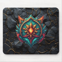 Mythisch Draken Kam Embleem voor Gamers Muismat