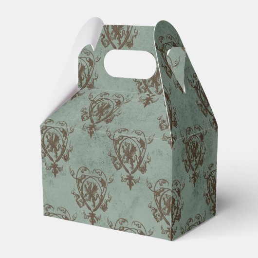 Mythisch drakenpatroon bedankdoosjes (Achterkant)