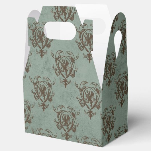 Mythisch drakenpatroon bedankdoosjes (Geopend)