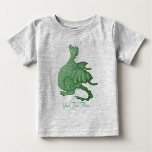 mythisch fantasiekertje schattige groene draak