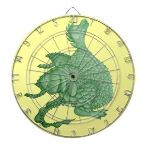 mythisch fantasiekertje schattige groene draak dartbord
