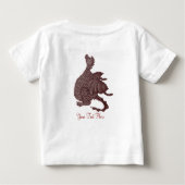 mythisch fantasiekertje schattige rode draak (Achterkant)