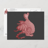 mythisch fantasiekertje schattige rode draak briefkaart (Voorkant / Achterkant)