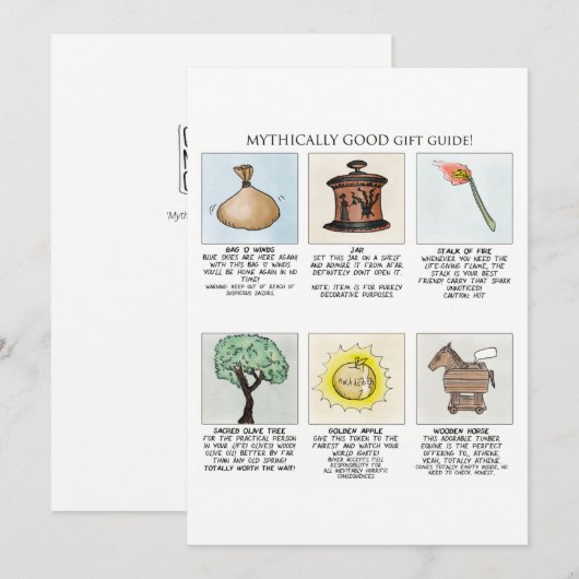 Mythisch Goede Cadeau Gids Mythologie Kerst Auto Feestdagenkaart (Voorkant / Achterkant)
