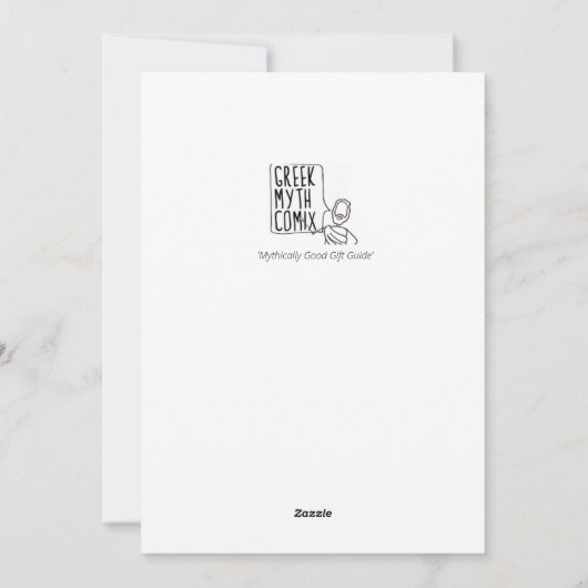 Mythisch Goede Cadeau Gids Mythologie Kerst Auto Feestdagenkaart (Achterkant)