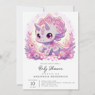 Mythisch Majestic Dinosaur Baby shower Kaart