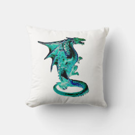 Mythisch Oceaanmonster Blauwe Draak Fantasie Thuis Kussen