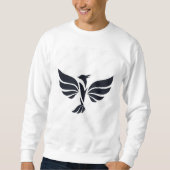 Mythisch Phoenix Bird Rising Logo Black Sweatshirt (Voorkant)