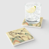 Mythisch plantaardig zaad (door Franz Marc) Stenen Onderzetter (Zijkant)