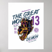 Mythisch schepsel de Grote Wolfie Poster (Voorkant)