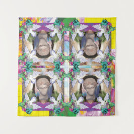 Mythisch spiegeltapijt wandkleed