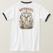 Mythisch trotse Jackalope-ontwerp T-shirt (Design achterkant)