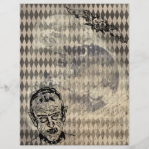 Mythisch Uil Halloween Ephemera Papier pagina Nr. 