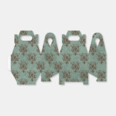 Mythisch vintage drakonpatroon bedankdoosjes (Uitgevouwen)