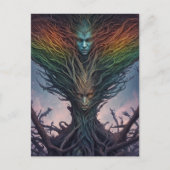 Mythisch wezen bewaker van diep bos briefkaart (Voorkant)
