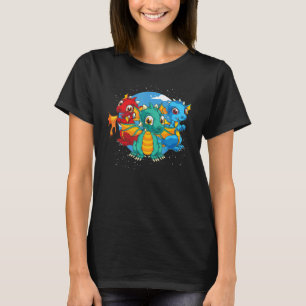 Mythisch wezen fantasie dier schattige draak t-shirt