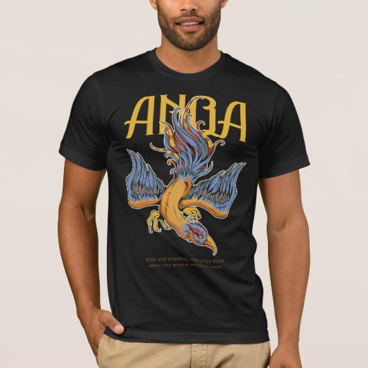 Mythische Anqa - Eeuwige Vlam Phoenix T-shirt (Voorkant)