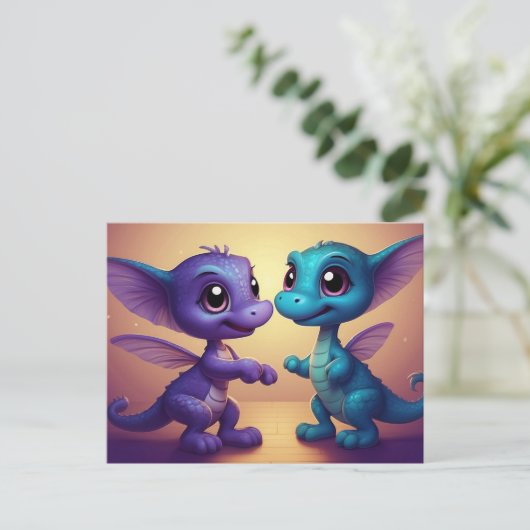 *~* Mythische AP48 FOTO Uitnodiging - Dragon PostC (Staand voorkant)