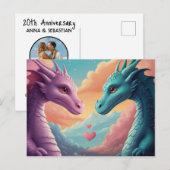 *~* Mythische AP48 FOTO Uitnodiging Draken Koppel  (Voorkant / Achterkant)