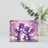 *~* Mythische AP48 PHOTO Party Nodig Dragon Disco  Briefkaart (Staand voorkant)