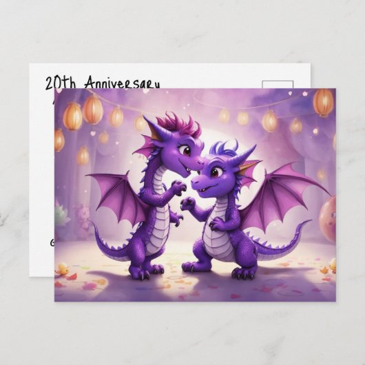 *~* Mythische AP48 PHOTO Party Nodig Dragon Disco  Briefkaart (Voorkant / Achterkant)