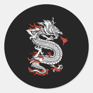 Mythische Aziatische Chinese draak Ronde Sticker
