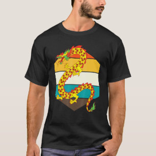 Mythische Aziatische dier Fantasy Creature Retro C T-shirt