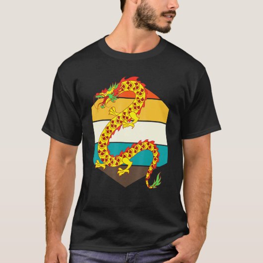 Mythische Aziatische dier Fantasy Creature Retro C T-shirt (Voorkant)