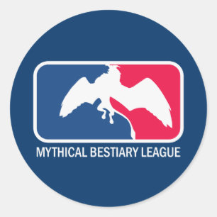 Mythische Bestiary League, Monsters etc. Ronde Sticker