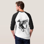 Mythische Bewaker: Draak Silhouet T-shirt (Achterkant volledig)