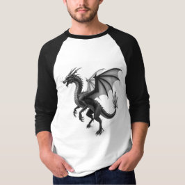 Mythische Bewaker: Draak Silhouet T-shirt