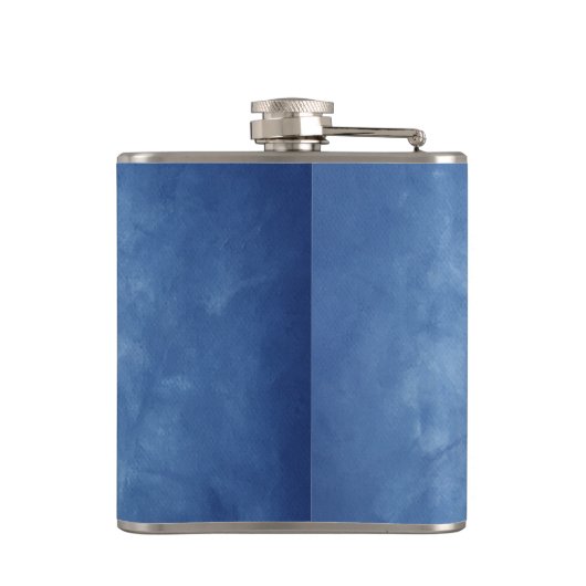 Mythische blanke Der Head Antlers zien blauwe roze Heupfles (Achterkant)