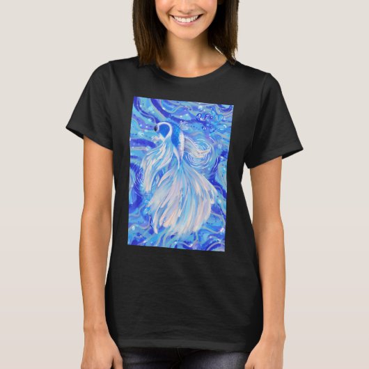 Mythische blauwe beta vis t-shirt (Voorkant)