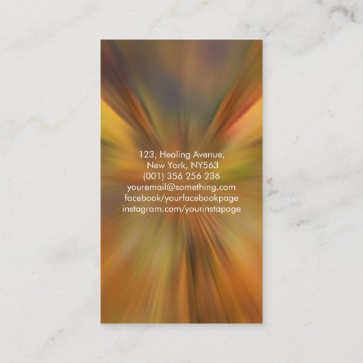 Mythische brandwerende Phoenix Bird Visitekaartje (Achterkant)