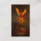 Mythische brandwerende Phoenix Bird Visitekaartje (Voorkant)