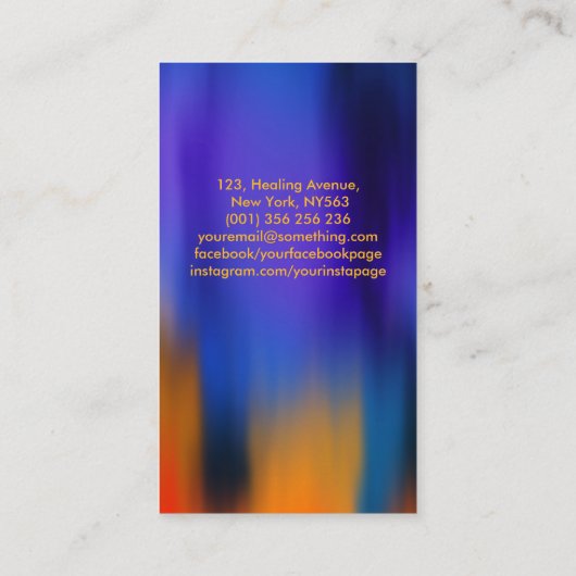 Mythische brandwerende Phoenix Bird Visitekaartje (Achterkant)