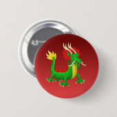 Mythische Chinese Draak Ronde Button 5,7 Cm (Voorkant /achterkant)