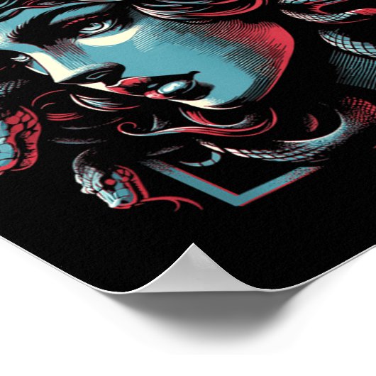 Mythische creatie Medusa Griekse mythologie Gorgon Poster (Hoek)