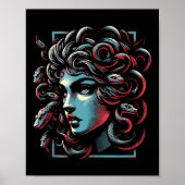 Mythische creatie Medusa Griekse mythologie Gorgon Poster (Voorkant)
