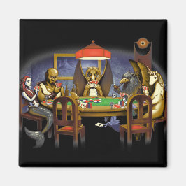 Mythische creaties die poker spelen magneet