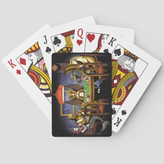 Mythische creaties die poker spelen pokerkaarten (Achterkant)