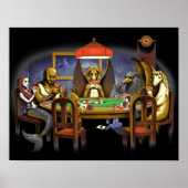 Mythische creaties die poker spelen poster (Voorkant)